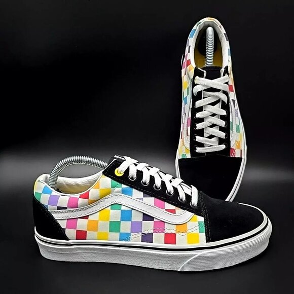 Vans Shoes - VANS Ward Old Skool Sneakers Unisex Black Multi Checkerboard 721356 Women's 10